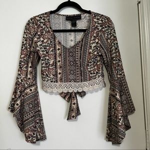 Cute western style crop top